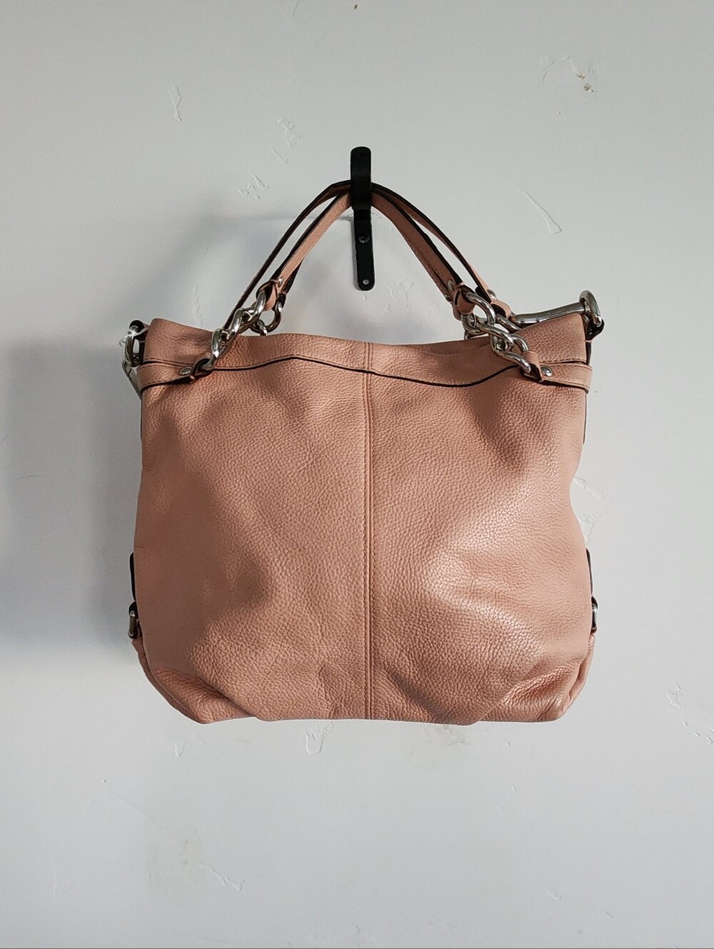 Coach Pebbled Leather Tote in Blush Pink